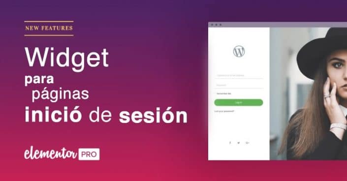 Widget par la creación de páginas de inicio de sesión