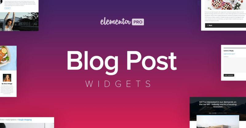 Widgets para la creación de entradas con Elementor